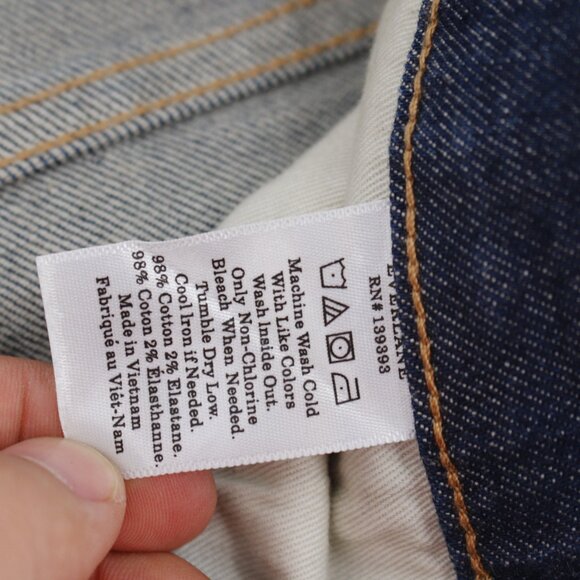 Everlane Jeans Mens 29 L32 The Slim Mid Rise 5 Pocket Stretch Denim whiskering - Picture 9 of 10